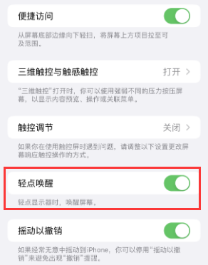 卢氏苹果授权维修站分享iPhone轻点无法唤醒怎么办 