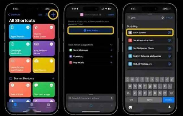 卢氏苹果14锁屏维修店分享iPhone14升级iOS16.4后如何创建锁屏快捷方式 
